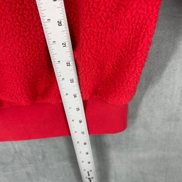 VTG Polo Ralph Lauren Hoodie Mens Small Red HI Tech Hybrid Fleece Drawstring - Picture 12 of 13